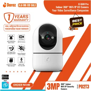 OKAM PRO P02T3 WIFI IP Camera 1080P HD Video 3MP Pan-Tilt 360 Degree Rotation Color Night Vision